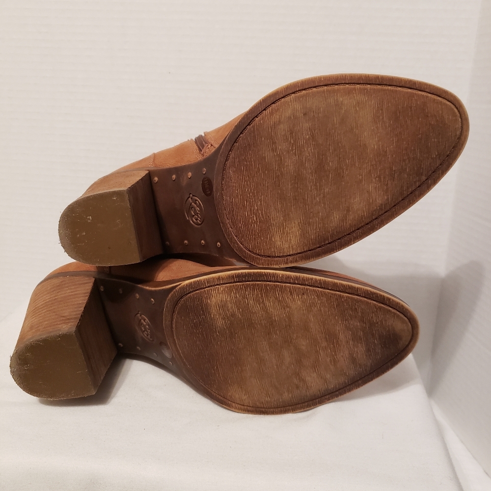 LUCKY BRAND Women's Tan Brown Western Style Ankle Booties Size 10 - Picture 14 of 16